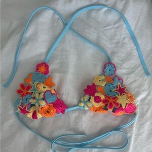 Wild Fable Multicolor Crochet Bikini Top